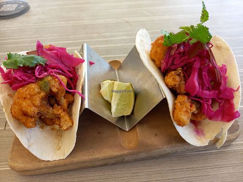 Gorgeous cauliflower taco that's on the new menu. Absolutely delicious. Price on menu is for one taco, so you'll need to order 2 or 3!☺️ at Hotel Illawong in Evans Head