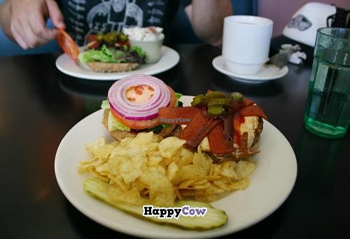 Vegan Haystack Sandwich at Palm Greens Cafe in Palm Springs