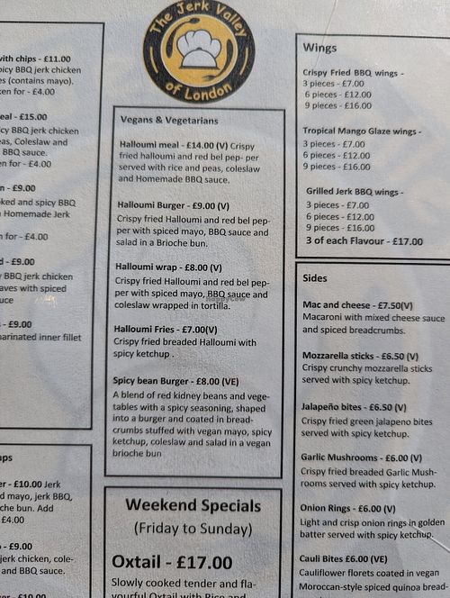 They have one vegan option and a few vegetarian. at The Abbey Tavern in North London