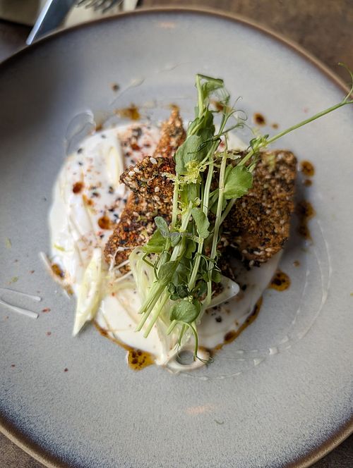 Tofu mit Creme at Le Potager de Charlotte - Rennequin in Paris