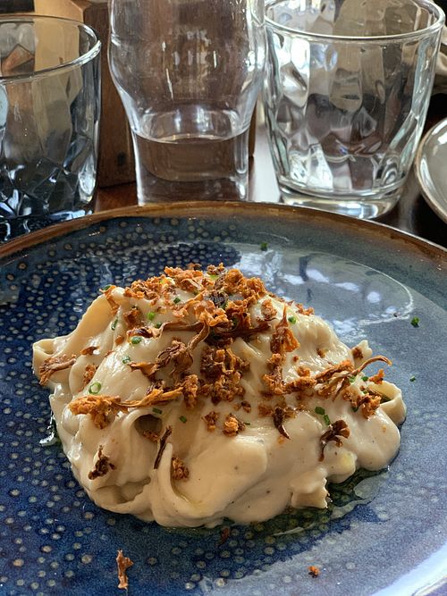 Pasta and cauliflower cream  at Coco Cuina Viva in Cadaques