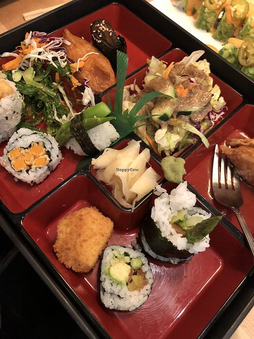 Vegetarian bento box at Sushi Jin Next Door in Woodbridge