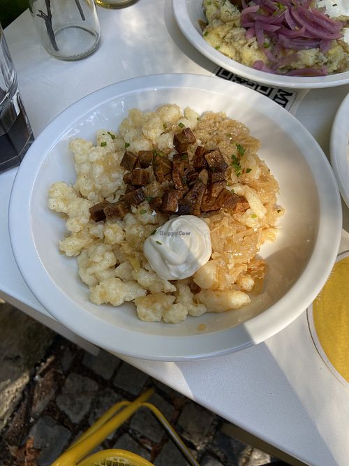 Cabbage dumplings   at Made with Laf in Bratislava