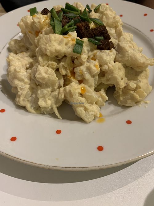 Vegan halušky at Made with Laf in Bratislava