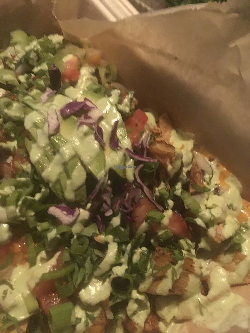 Yummy nachos, to go! at Modern Shaman in Whittier