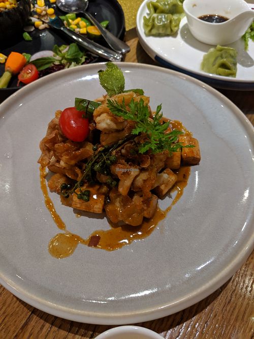 Fried mushrooms at Ru Shi in Dongguan