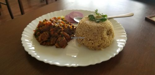 Mock chicken millet at Plantarium in Hyderabad