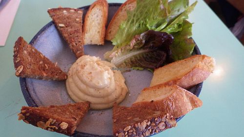 Fava Bean Dip and Bread at Spinacio's in St Ives