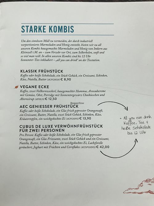 Vegane Ecke is the vegan breakfast option at Cubus in Linz