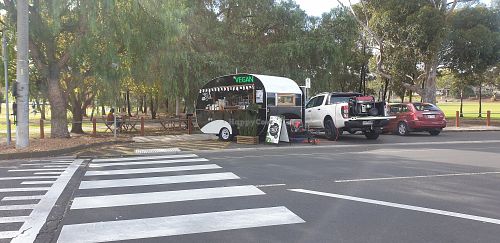 Distinguishing vegan van at Little Mylkbar in Parkville