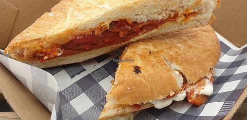 Pepperoni toastie at Little Mylkbar in Parkville