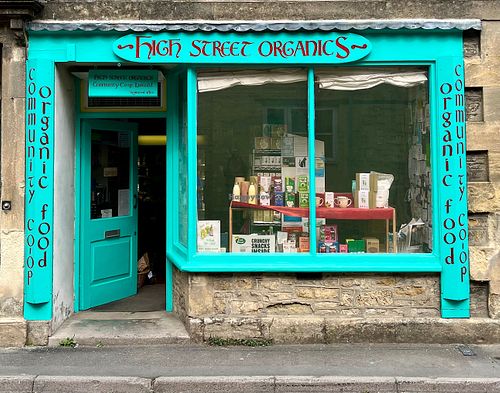 New look shop front and change of trading name back to what it originally was!  at High Street Organics (Bruton Wholefoods) in Bruton