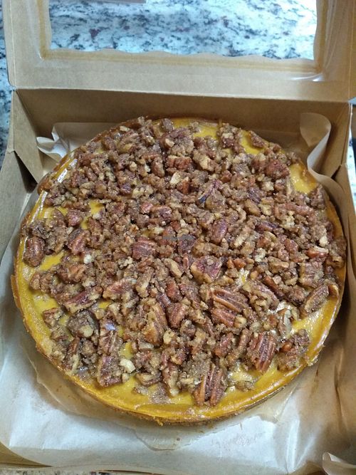 pumpkin cheesecake (seasonal) at Prairie Vegan Pies in Cincinnati