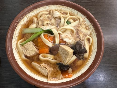 Lemon grass and hot pepper noodle soup  at Shū Xǐ 蔬喜創意素食料理 - Maybe closed in Zhubei