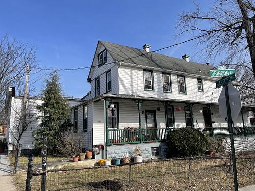 From the outside . . .  at Farm to Face Cafe in Baltimore