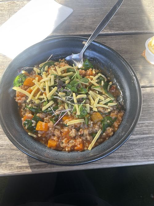 Vegan pumpkin risotto   at Eating House in Rowville