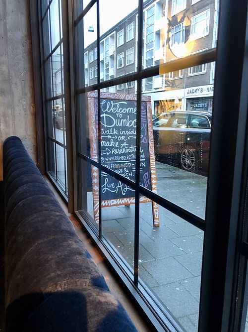 The Hoogstraat where Dumbo is located on a corner at Dumbo in Rotterdam