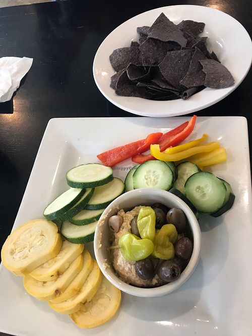 GF hummus platter at Sea Dog Brewing Co in Camden