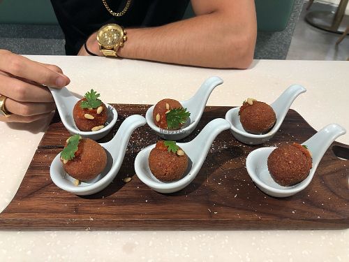 Croquetas beefroot at BMS Organics - Nanjing East in Shanghai