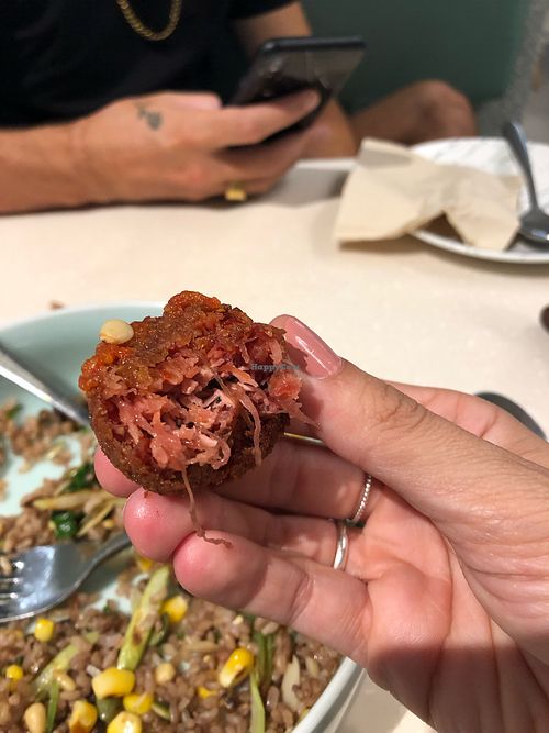 Croqueta inside, yummy! at BMS Organics - Nanjing East in Shanghai