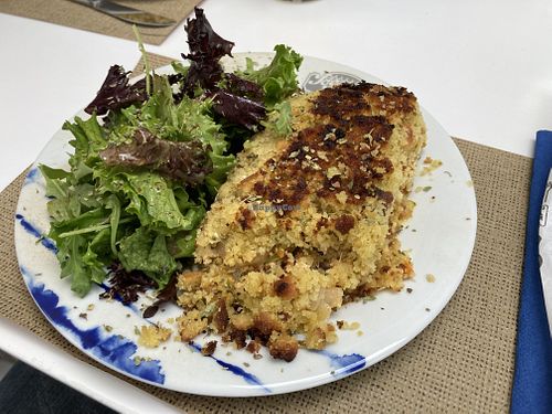 Tofu and cornbread dish at Ice Crepe in Batalha