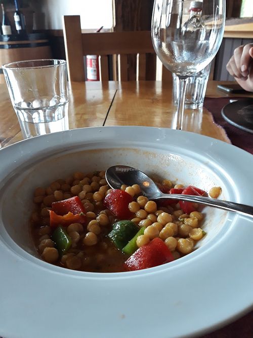 Chickpeas curry at Aldea in Puerto Natales