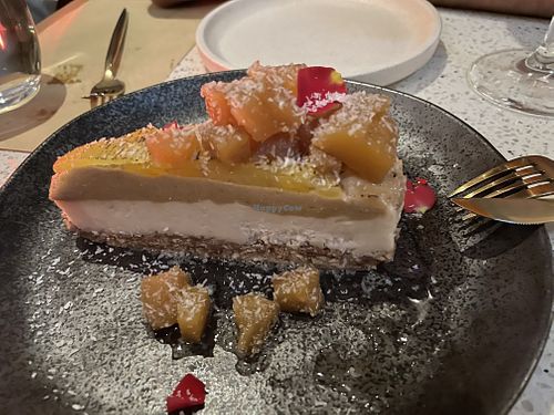 Coconut and pineapple vegan cake  at Veda Café & Bar in Hong Kong Island