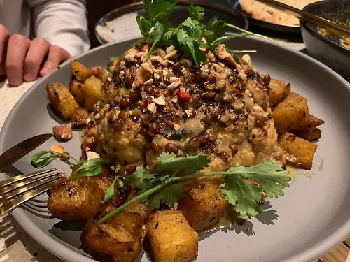 Aloo gobi dish at Veda Café & Bar in Hong Kong Island