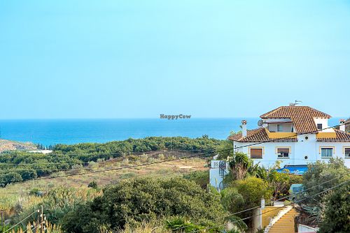 view to the sea from the finca at Finca Manantial de Luz in Almayate Alto