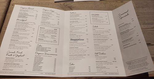 Menu at Le Pain Quotidien - Ave du Port in Brussels