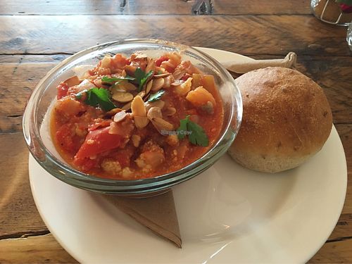 Veg curry without yoghurt was suitable  at Red Kite Cafe in Edinburgh