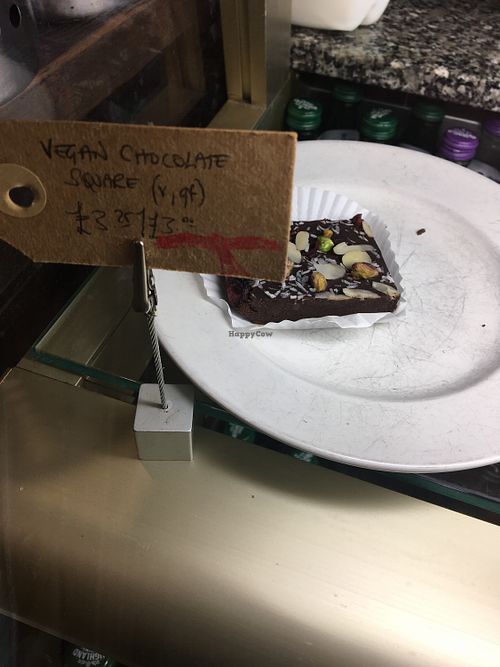 Vegan chocolate square  at Red Kite Cafe in Edinburgh