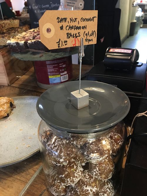 Vegan balls  at Red Kite Cafe in Edinburgh