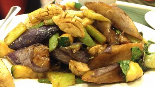 spicy eggplant at Spicy Vegetarian Cuisine in Richmond