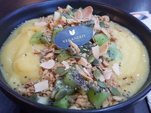 Mango smoothie bowl at Veganerie - Silom in Bangkok