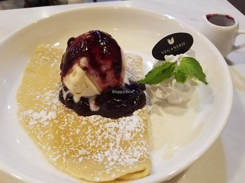 Blueberry crepe at Veganerie - Silom in Bangkok