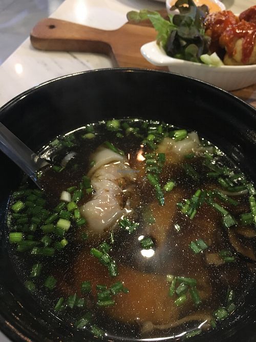 Dumpling Soup at Veganerie - Silom in Bangkok