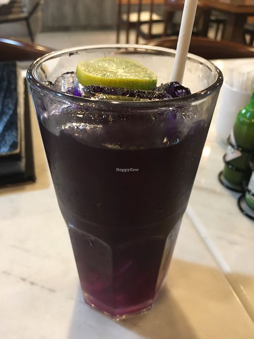 Butterfly Pea Limeade at Veganerie - Silom in Bangkok