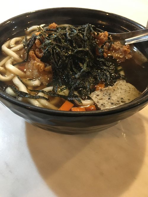 Tempura Udon at Veganerie - Silom in Bangkok