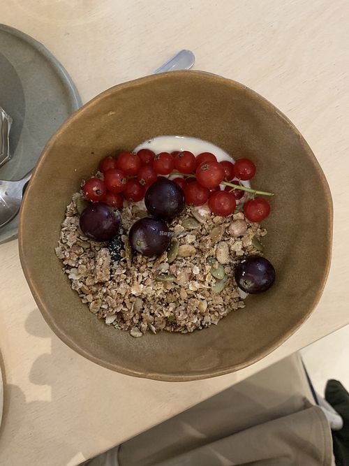 Vegan granola in Breakfast option at The Manufactory in Ghent