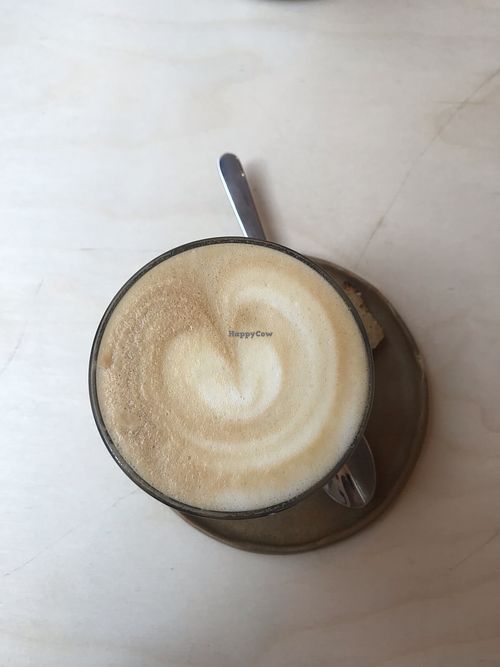 Oat Milk Latte at The Manufactory in Ghent
