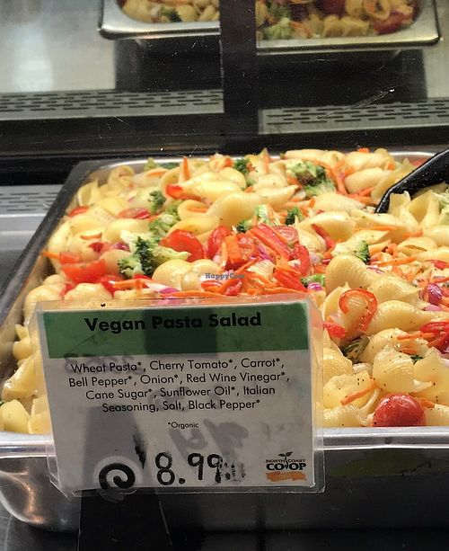 Vegan pasta salad at North Coast Co-op in Eureka