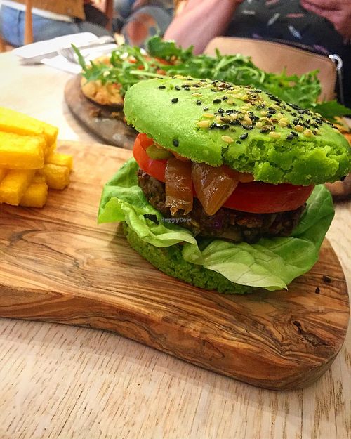 Green Burger  at Wild Food Cafe in North London