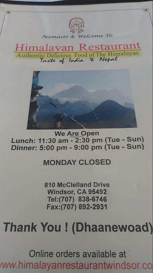   at Himalayan Restaurant in Windsor