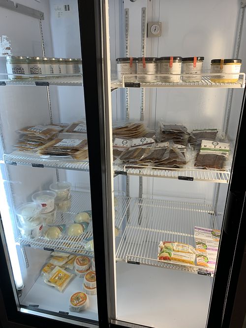 Fridge section at La Fauxmagerie in North West London