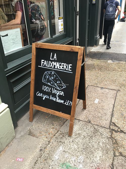 sign at La Fauxmagerie in North West London