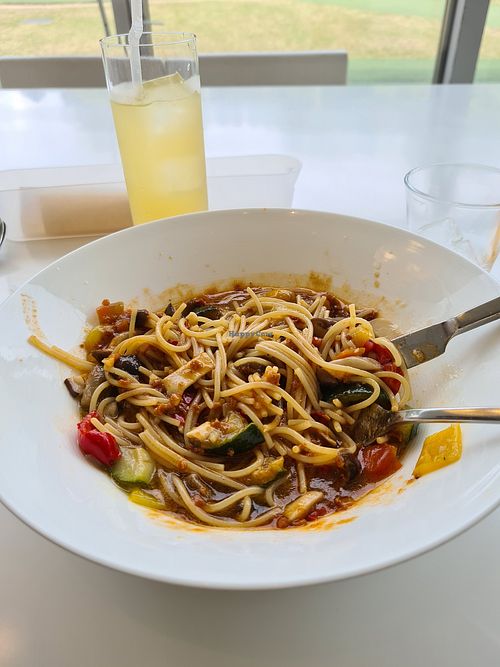 Vegan bolognese (forgot to take photo before I had already dug in) at Fusion 21 in Kanazawa