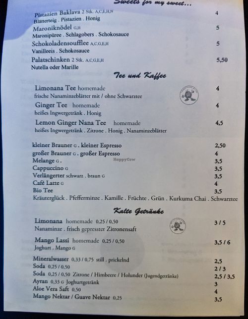 Page 4 of menu at Maschu Maschu at Maschu Maschu in Vienna