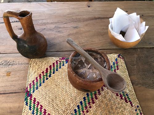 Chíllate - a refreshing Oaxacan cacao beverage  at CocoFam in Puerto Escondido