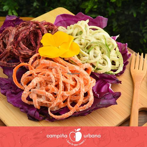 noodles salad with cashew dressing. at Campiña Urbana in Tijuana